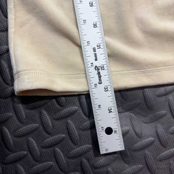 JLO Jennifer Lopez Sweatpants Women's 2X Ivory Wide Leg Quartz Side Piped Lounge - Picture 8 of 8